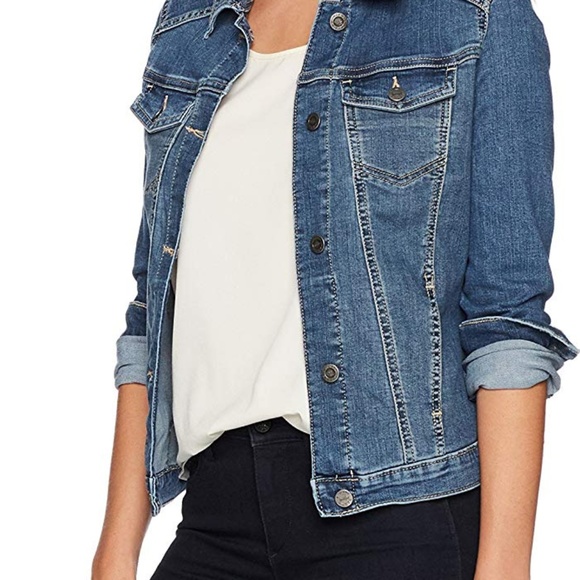 riders by lee indigo women's stretch denim jacket